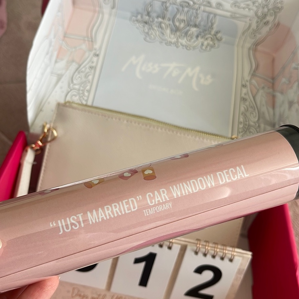 Just Married Silver Vinyl Car Decal